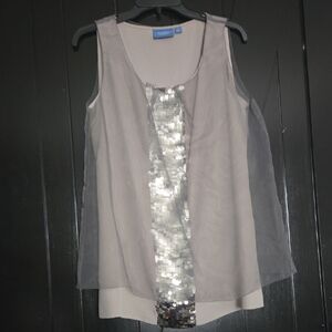Chico's Silver Sequin Women's Blouse